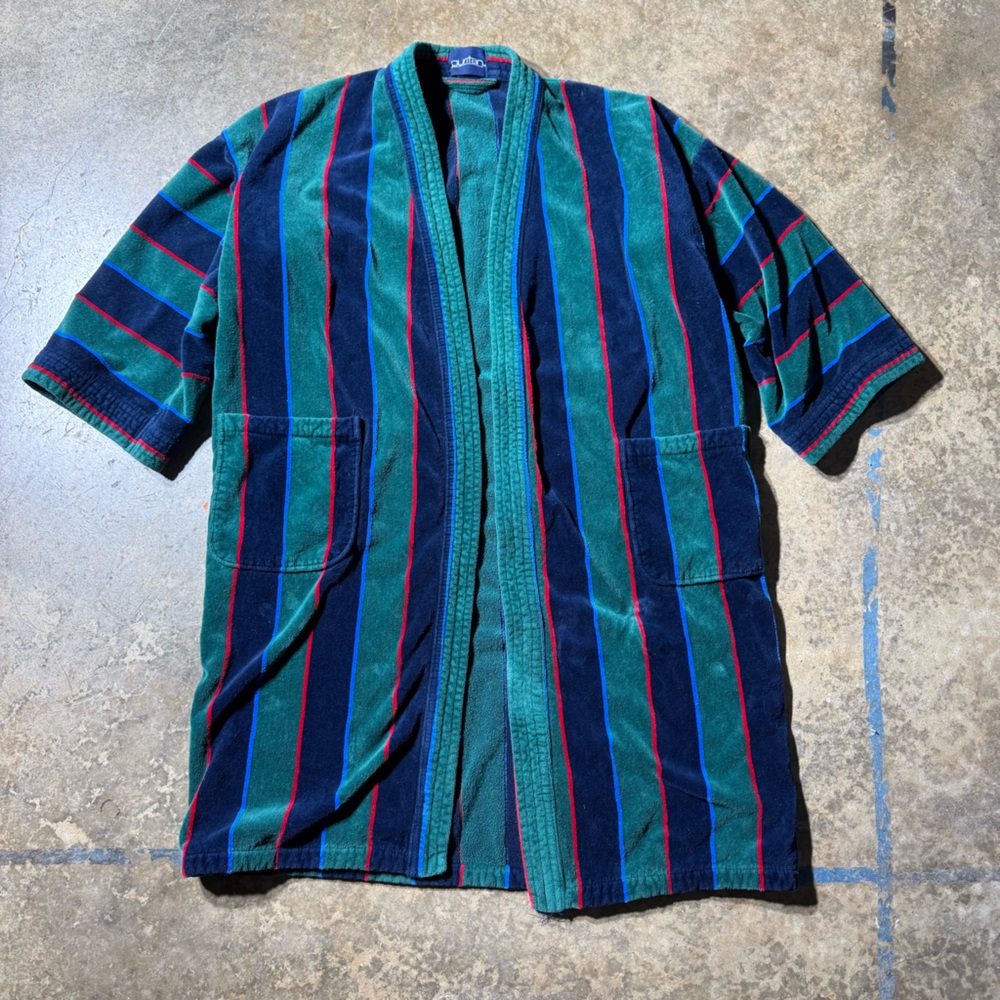 90s Vintage Puritan Retro Cotton Bathrobe